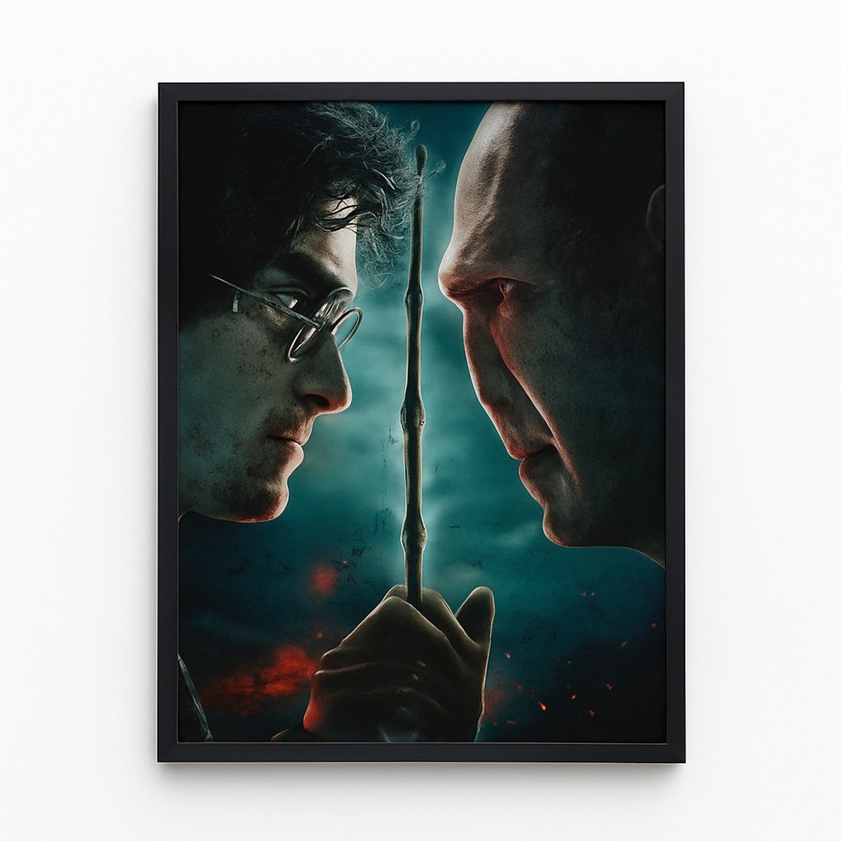 GENERICO - Cuadro 3d Con Movimiento  Harry Potter - Voldemort Y Dobby