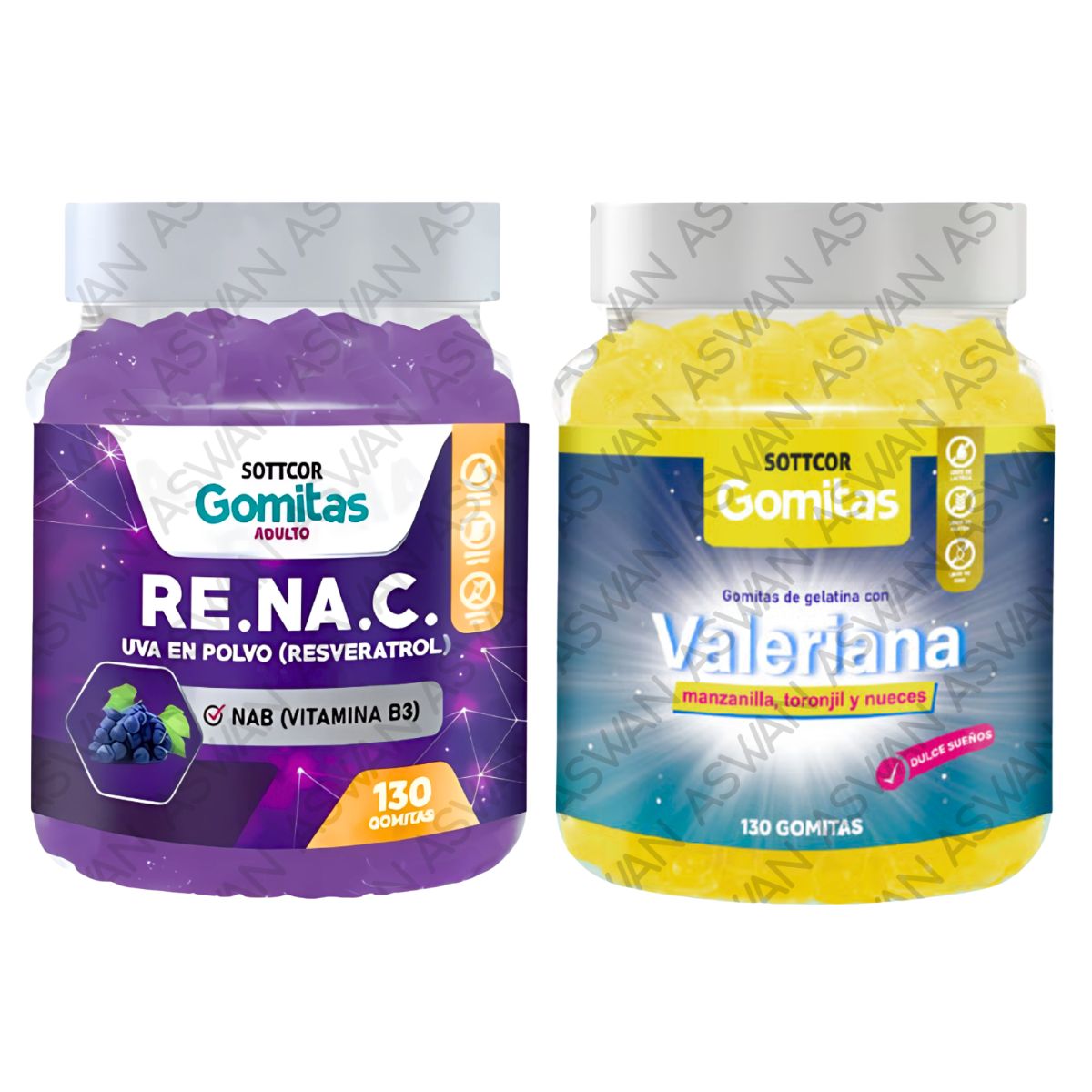 GENERICO - Pack Adulto Resveratrol & Valeriana 130 Gomitas - SOTTCOR