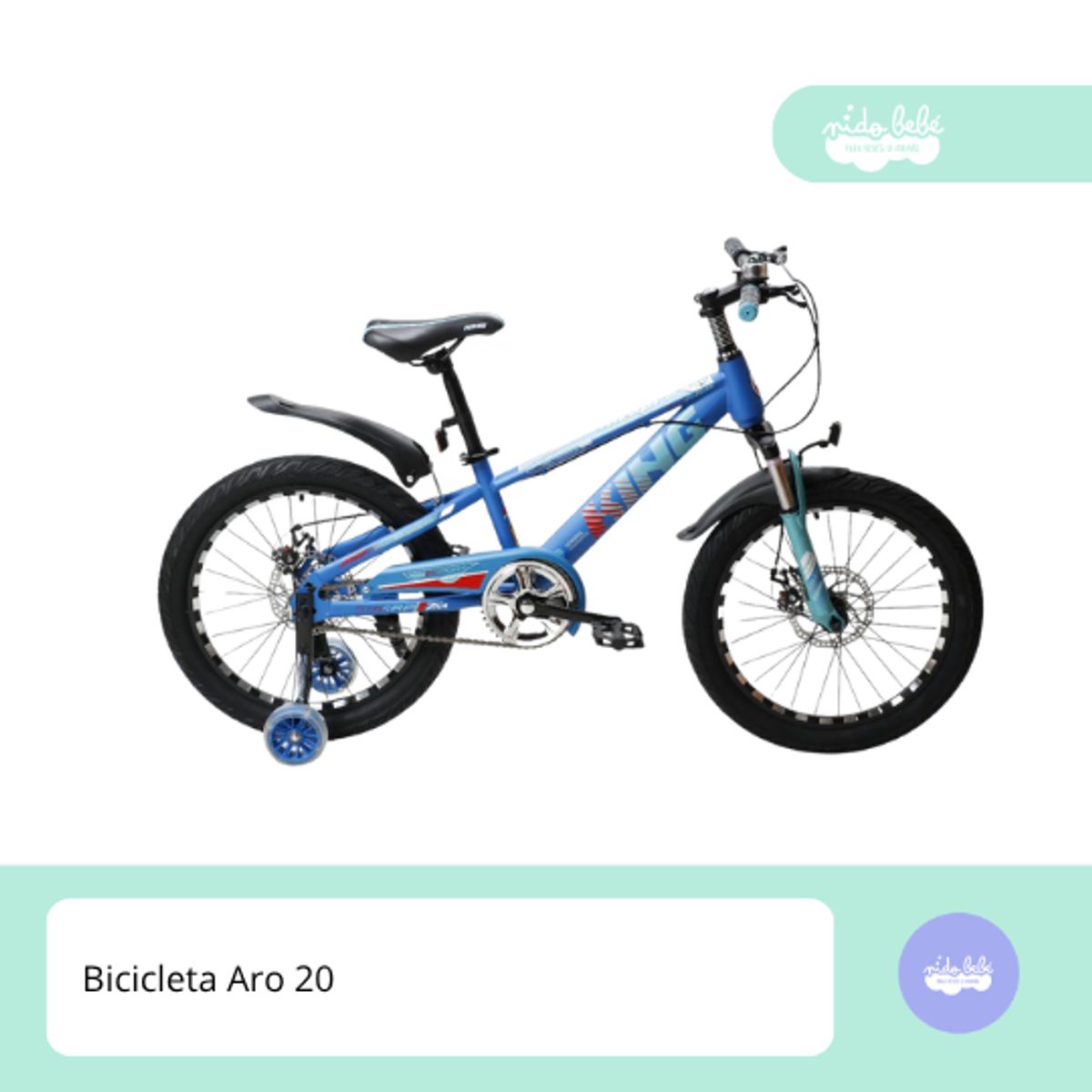 GENERICO - Bicicleta montañera aro 20 para niño king blue