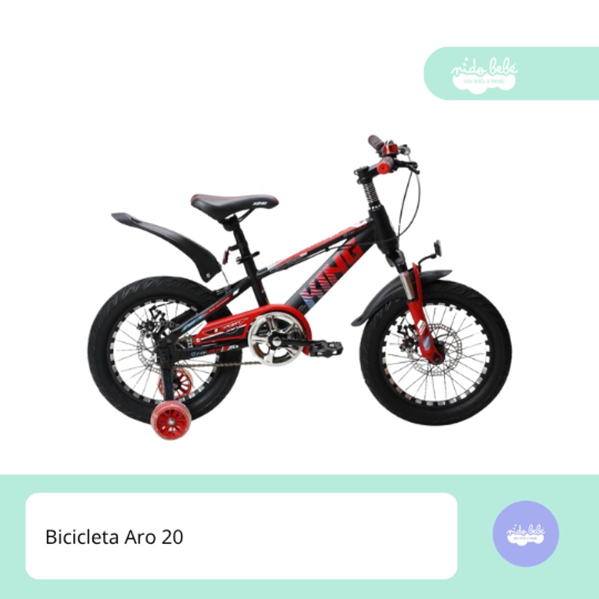 GENERICO - Bicicleta montañera aro 20 para niño king black
