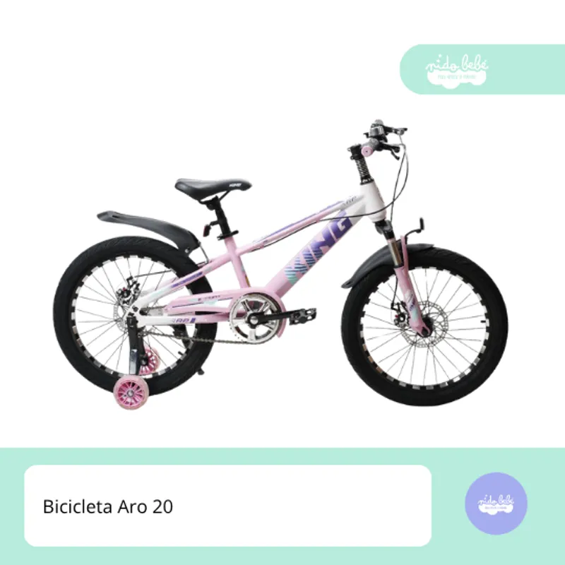 GENERICO - Bicicleta montañera aro 20 para niña king pink