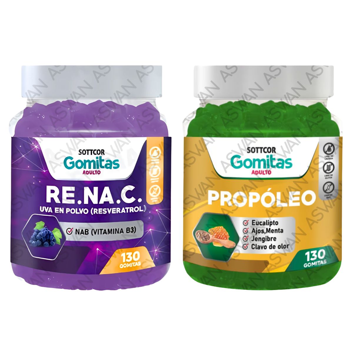 GENERICO - Pack Adulto Resveratrol & Propoleo 130 Gomitas - SOTTCOR