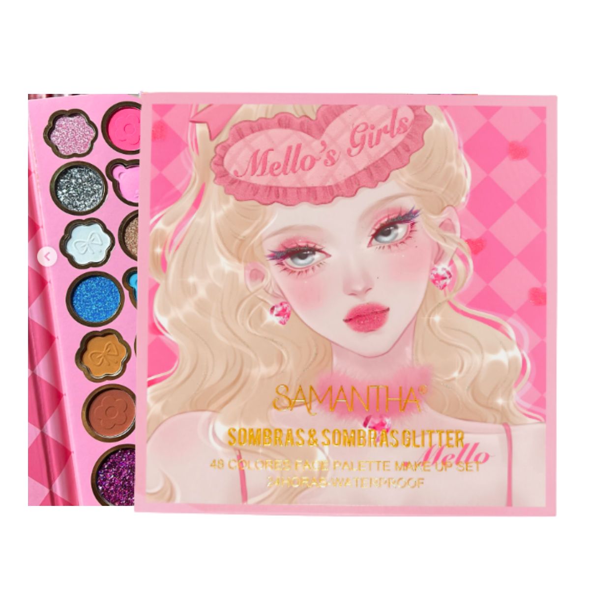 GENERICO - Paleta Mellos Girls 48 Color Eyeshadow - SAMANTHA