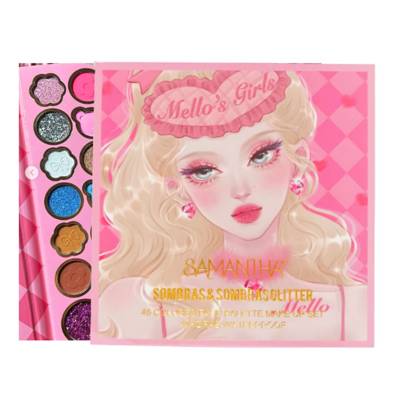 GENERICO - Paleta Mellos Girls 48 Color Eyeshadow - SAMANTHA