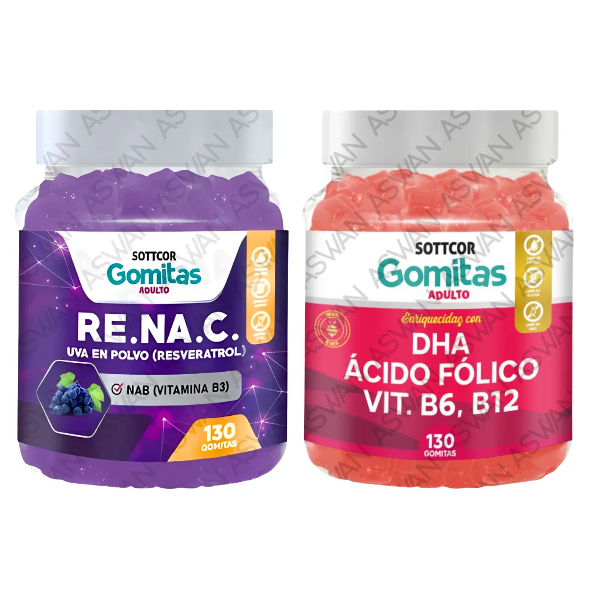 GENERICO - Pack Adulto Resveratrol & DHA 130 Gomitas - SOTTCOR