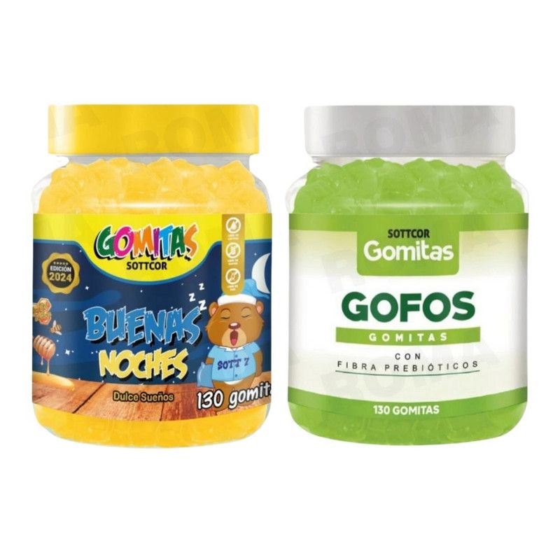 GENERICO - PACK 2 GOMITAS BUENAS NOCHES NIÑOS + GOFOS PARA ADULTOS 260 UND