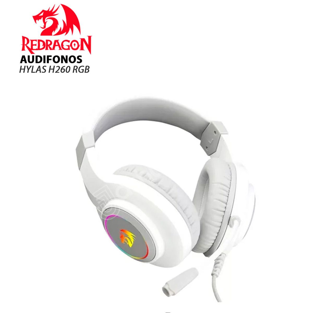 REDRAGON - REDRAGON AUDIFONO GAMER HYLAS RGB USB WHITE