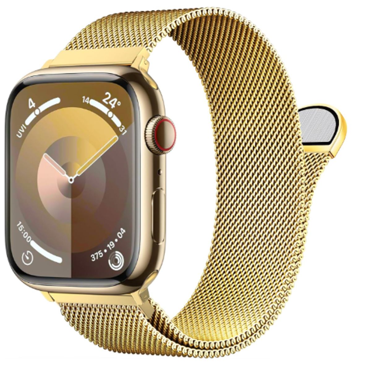 GENERICO - Correa de Acero Milanesa para Apple Watch 44mm - DORADO