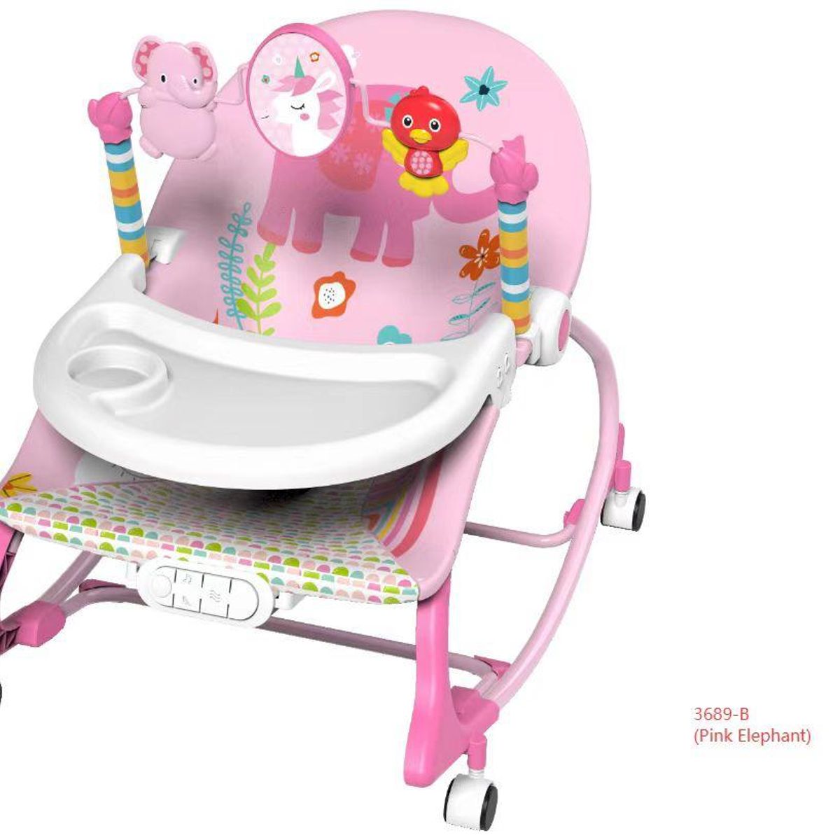 GENERICO - Silla mecedora Luces y Sonido 3 en 1 Rosado