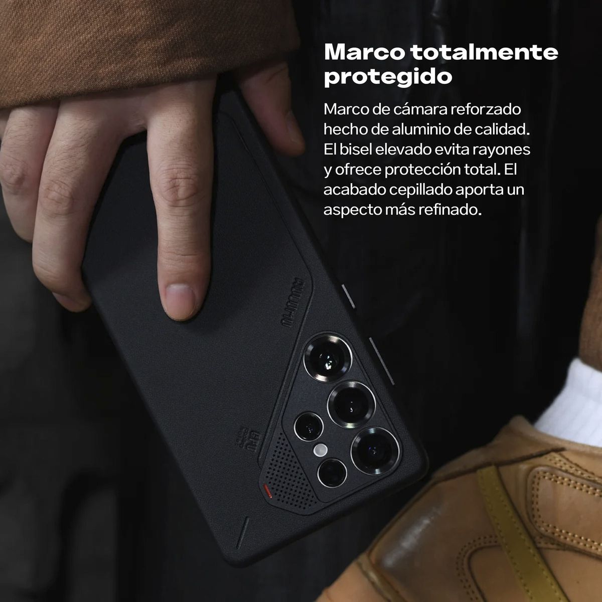 AULUMU - Case Cuero Magsafe Enfriador Aulumu Galaxy S25 Ultra Negro