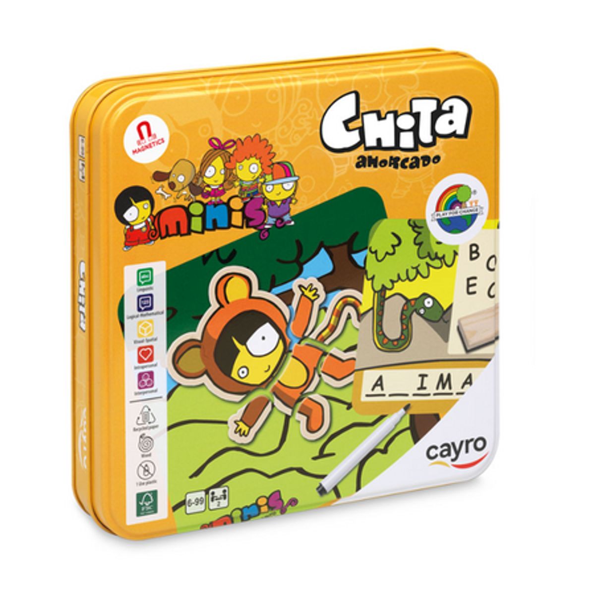 CAYRO - Juego Chita ahorcado magnético caja de metal