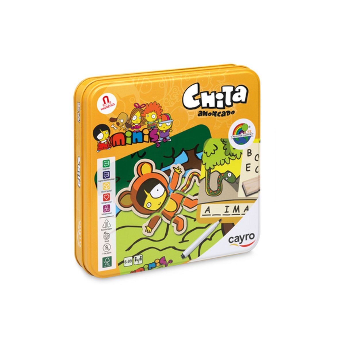 CAYRO - Juego Chita ahorcado magnético caja de metal