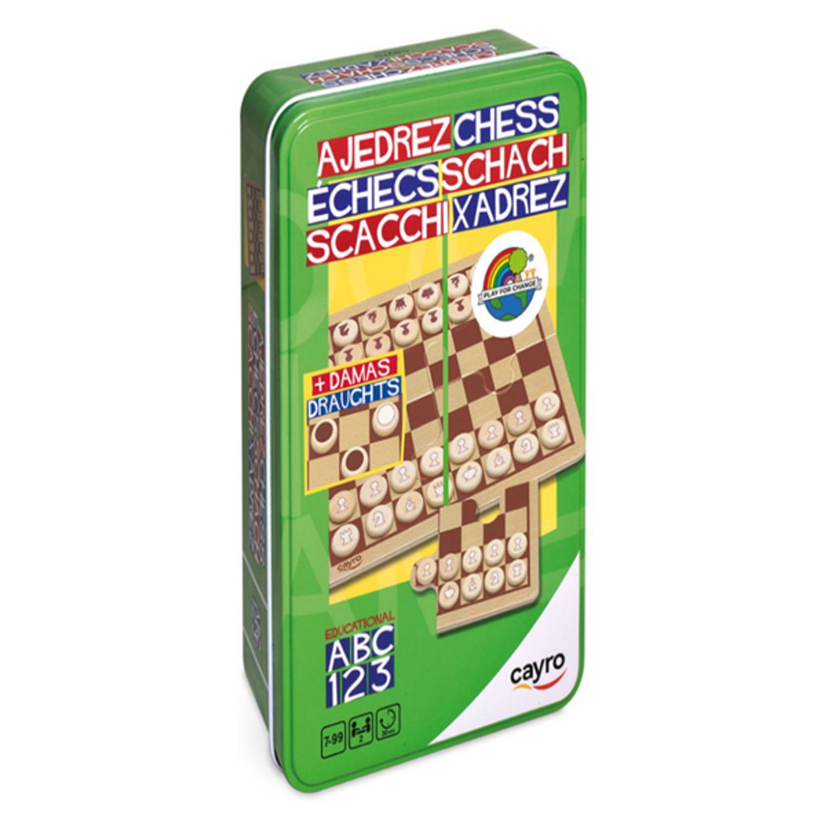 CAYRO - Ajedrez de madera caja de metal