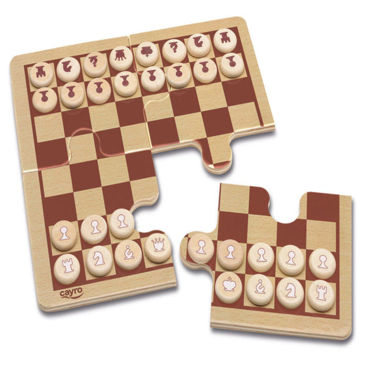 CAYRO - Ajedrez de madera caja de metal