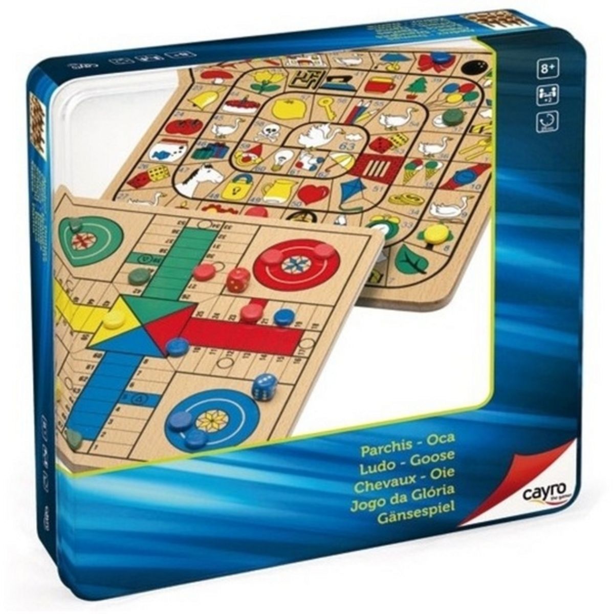 CAYRO - Juego de mesa Lata Parchis Oca