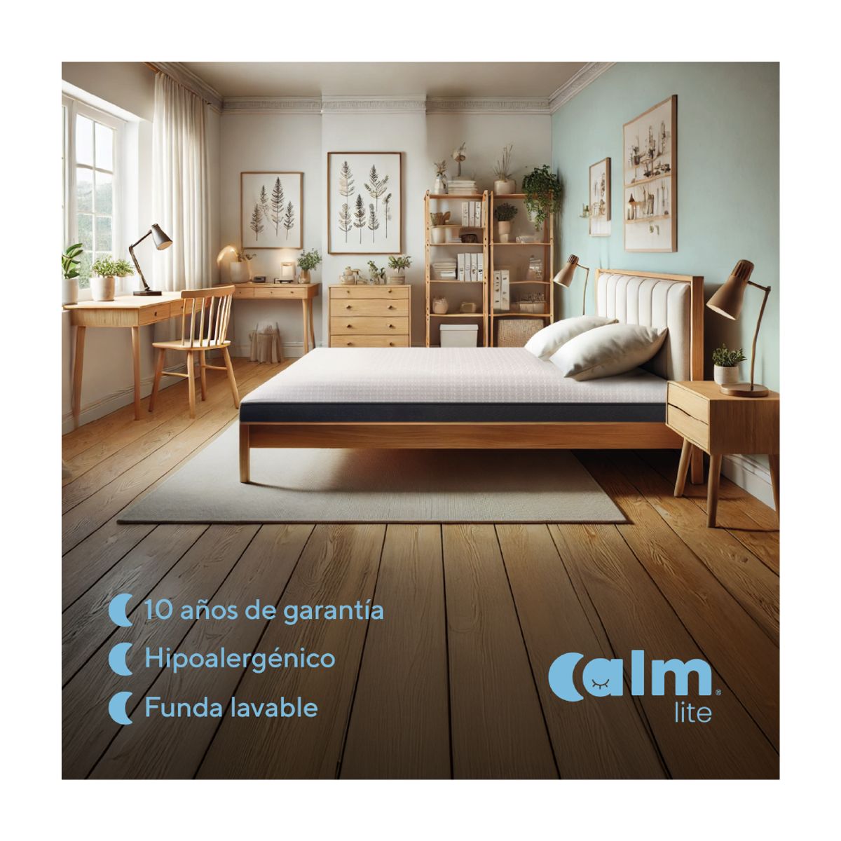 CALM - Colchón Calm Lite Memory Foam 1.5 Plazas