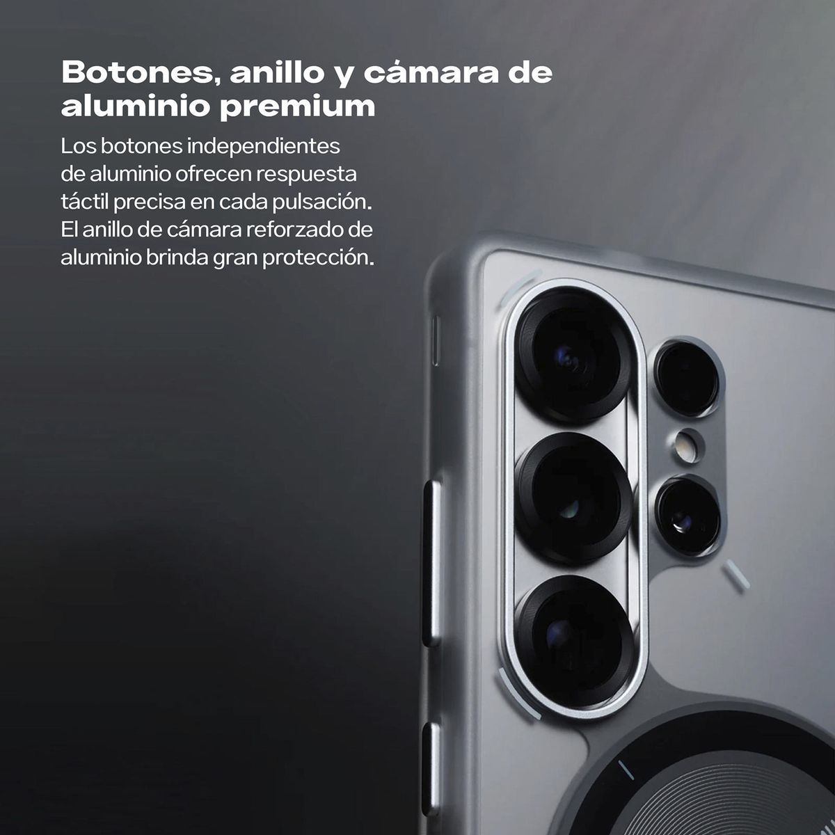 AULUMU - Case Premium Galaxy S25 Ultra Aulumu Antideslizante Magsafe Blanco