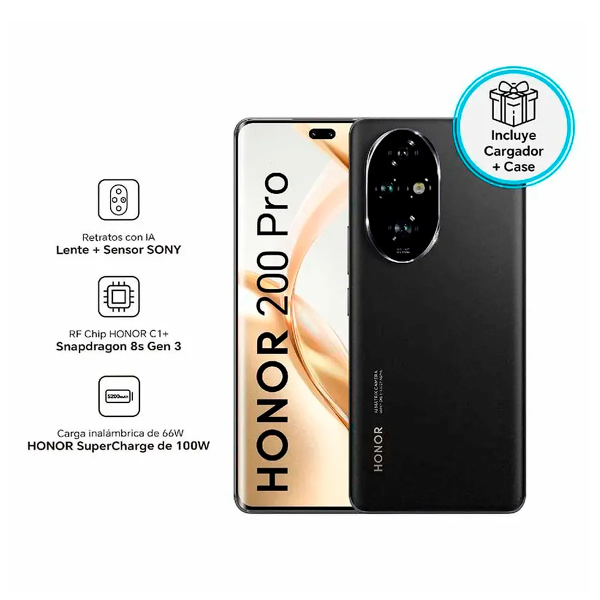 HONOR - Celular Honor 200 Pro 512GB - 12GB RAM Color Negro