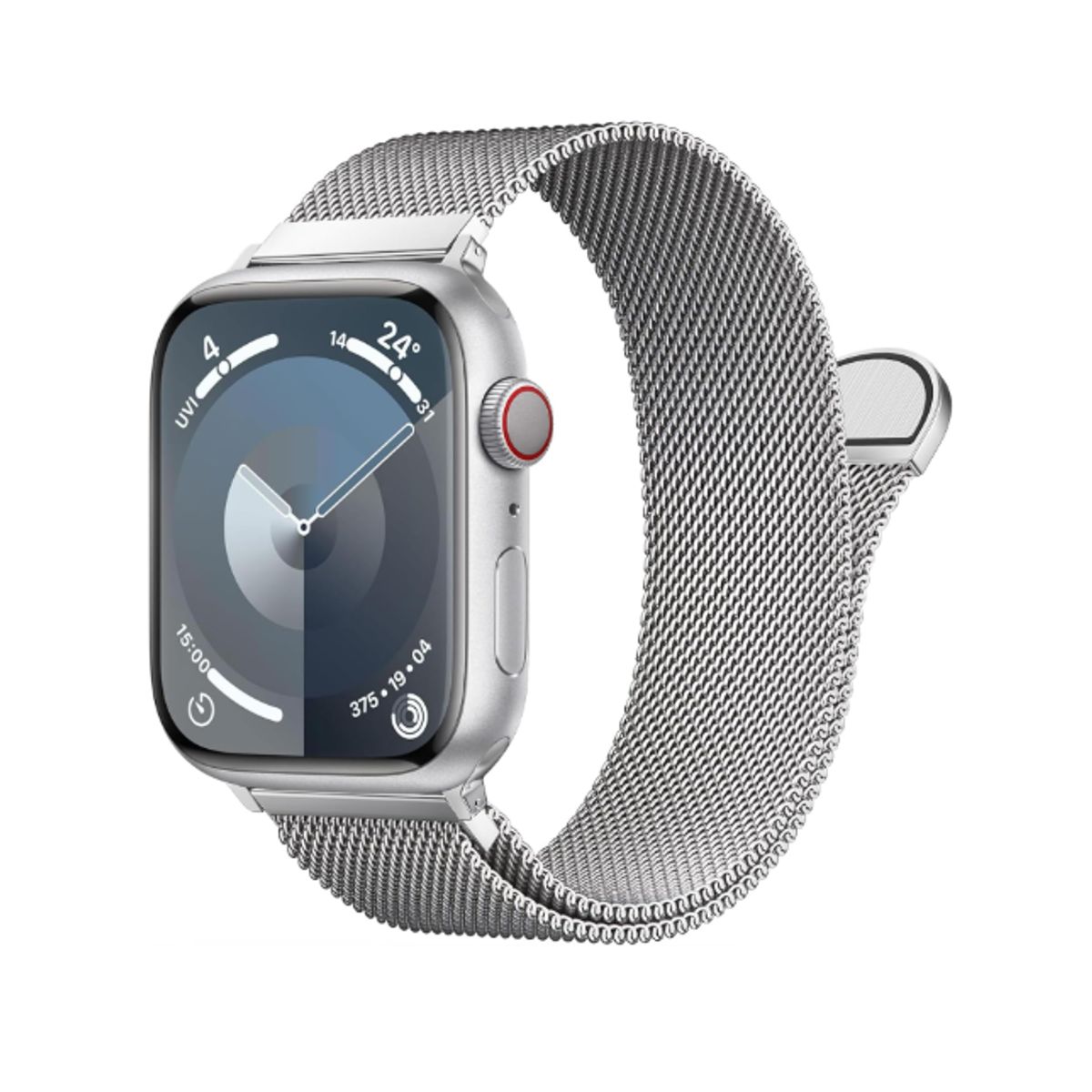 GENERICO - Correa de Acero Milanesa para Apple Watch 49mm - PLATEADO