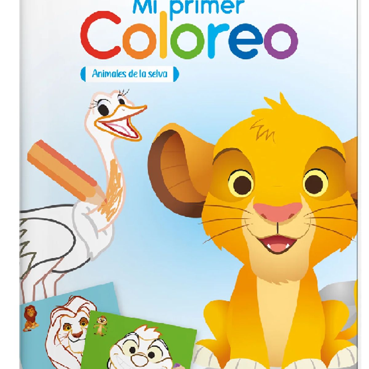 DISNEY - Pack x 2 libros para colorear Mickey visitando la granja y Animales de la selva