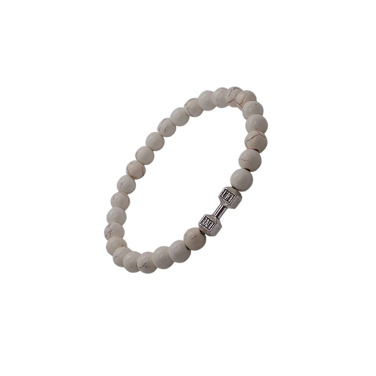 GENERICO - Pulsera de cuentas con mancuernas de gimnasio