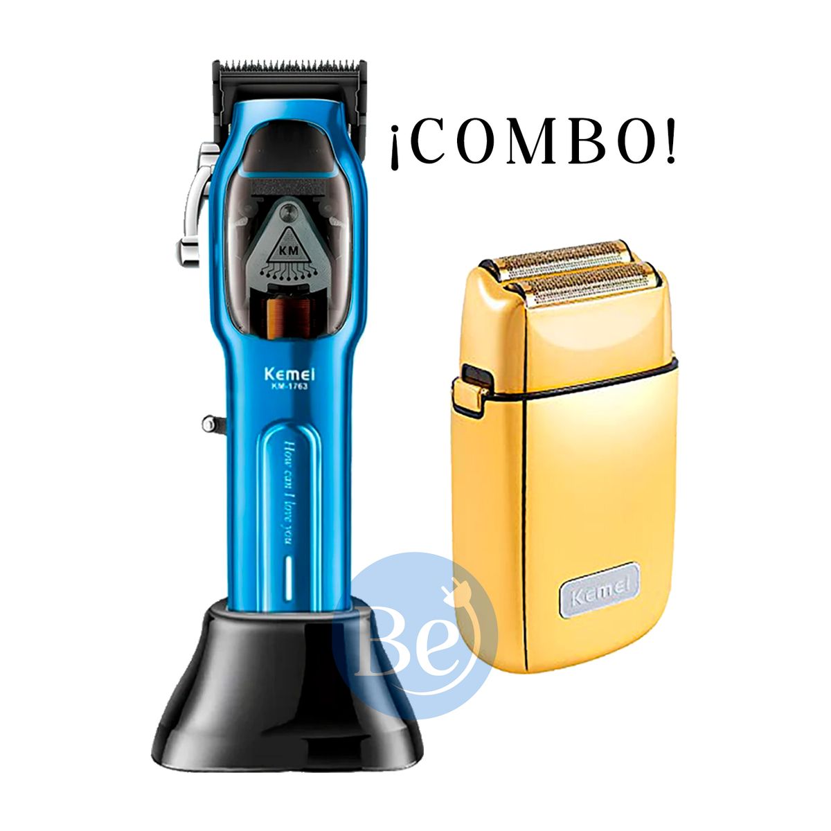 KEMEI - Combo Kemei Cortadora KM-1763 y Afeitadora Shaver KM-TX1