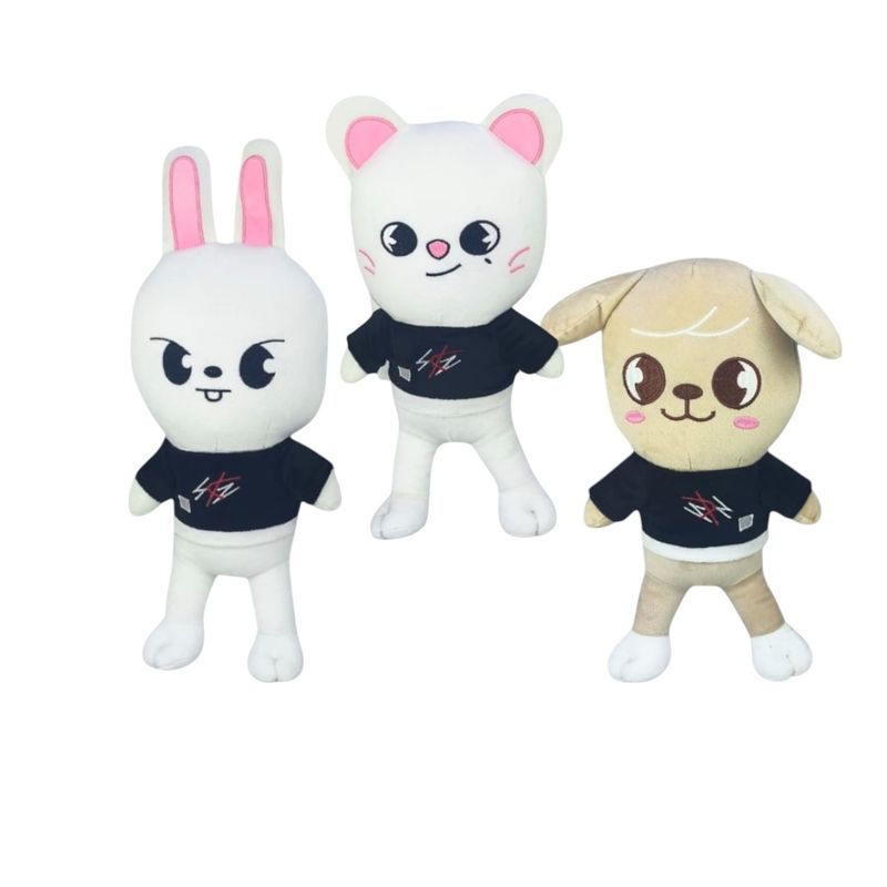 GENERICO - Pack 3 peluches Stray Kids Leebit Jiniret PuppyM
