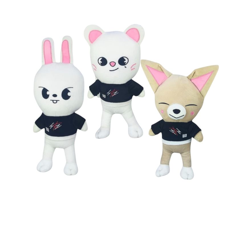 GENERICO - Pack 3 peluches Stray Kids Leebit Jiniret FoxI.Ny