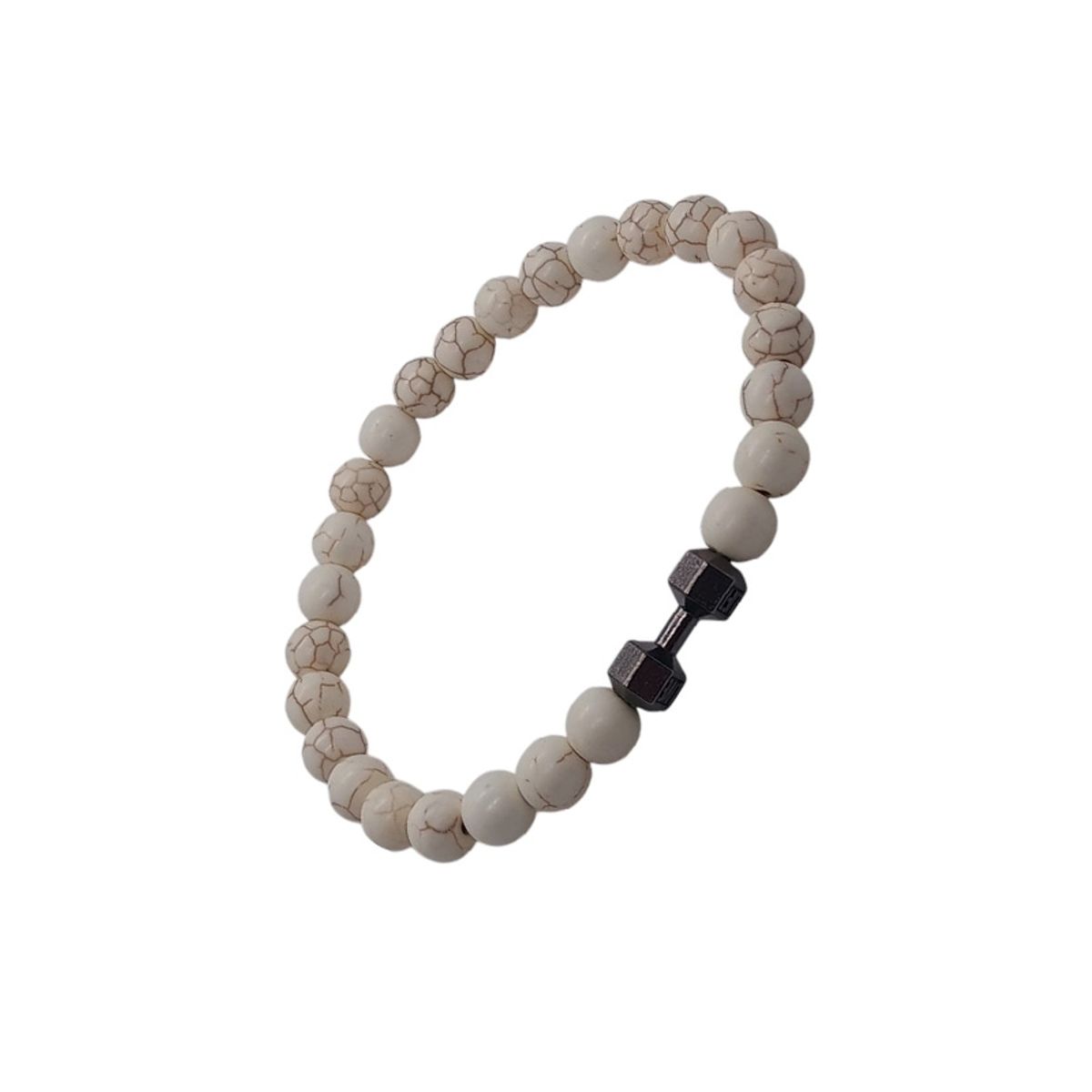 GENERICO - Pulsera de cuentas con mancuernas de gimnasio