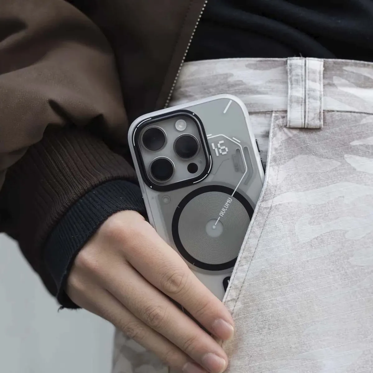 AULUMU - Case Aulumu iPhone 16 Pro Max Magnético Protección 2 Capas IMD Blanco