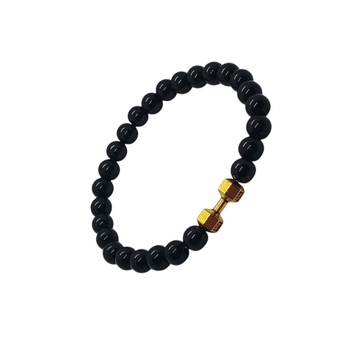 GENERICO - Pulsera de cuentas con mancuernas de gimnasio