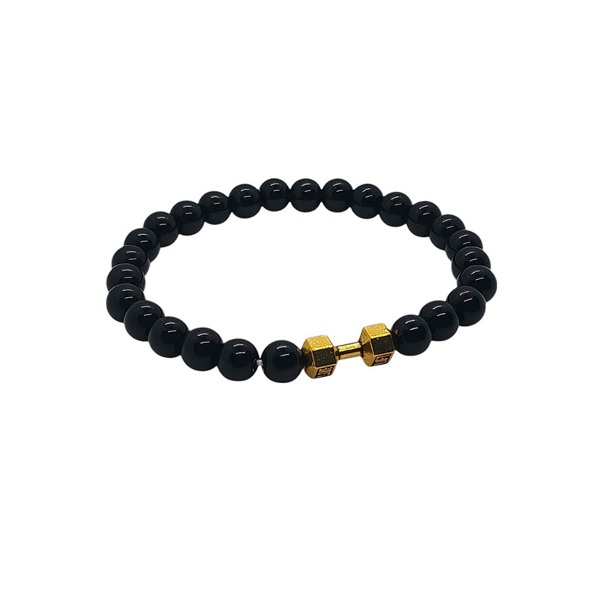GENERICO - Pulsera de cuentas con mancuernas de gimnasio