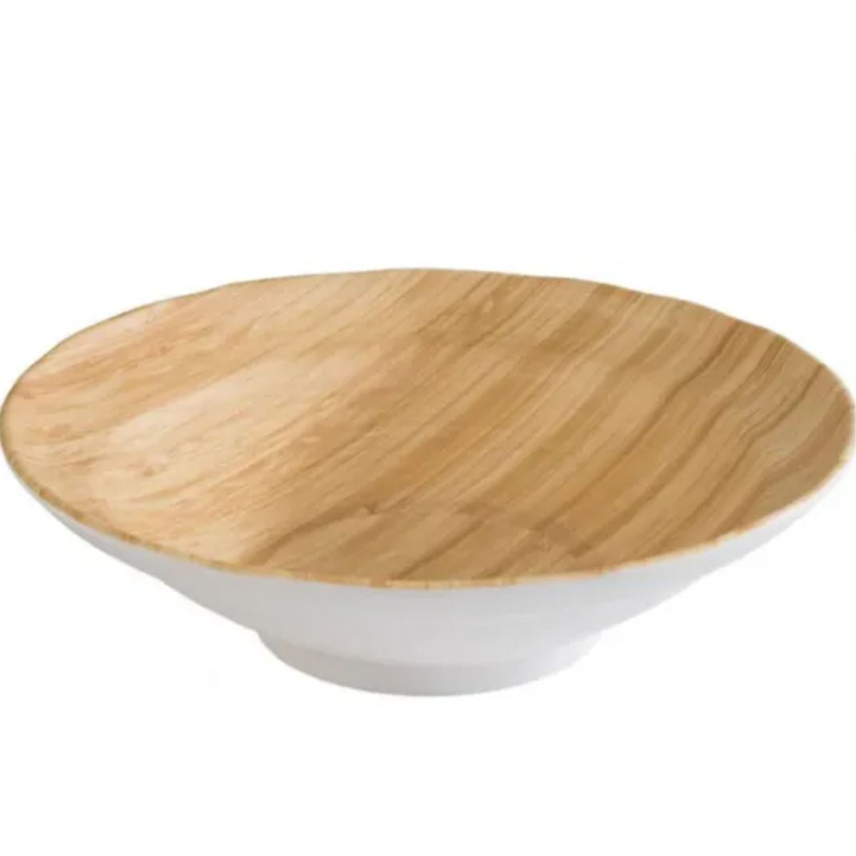 GENERICO - Bowl Redondo Rustico Blanco Blanco