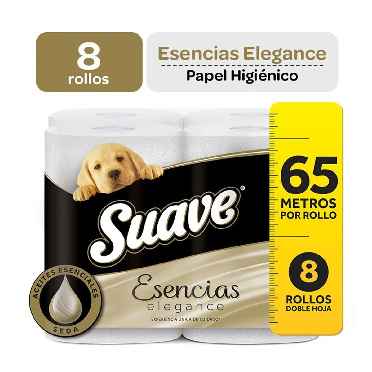 GENERICO - Papel Higiénico SUAVE ESENCIAS X8unid 65M