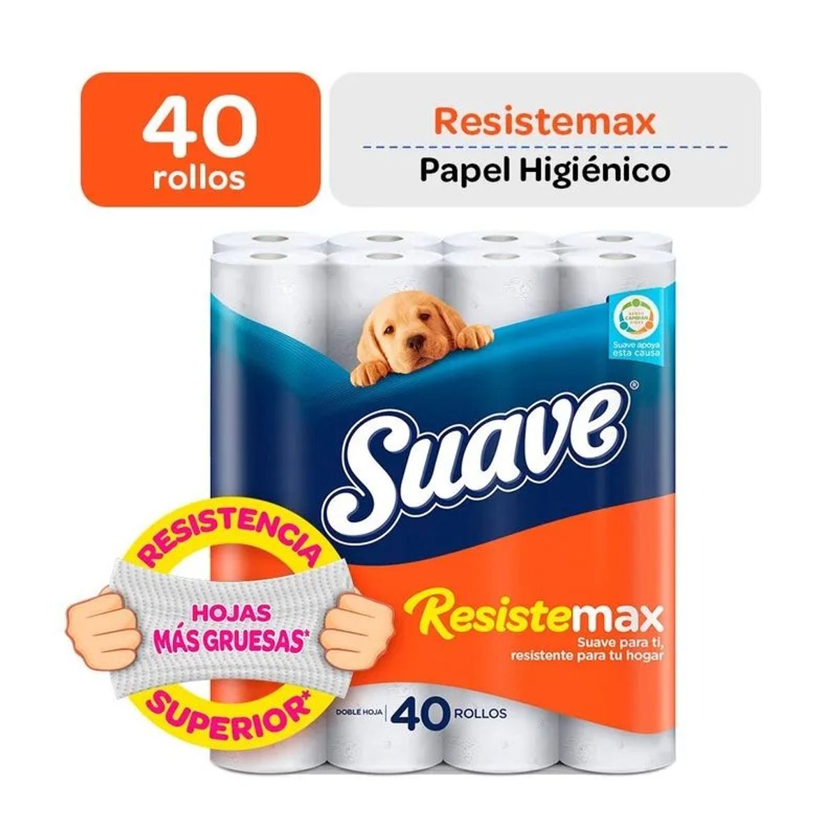 GENERICO - PAPEL HIGIÉNICO SUAVE RESISTEMAX X40UNID