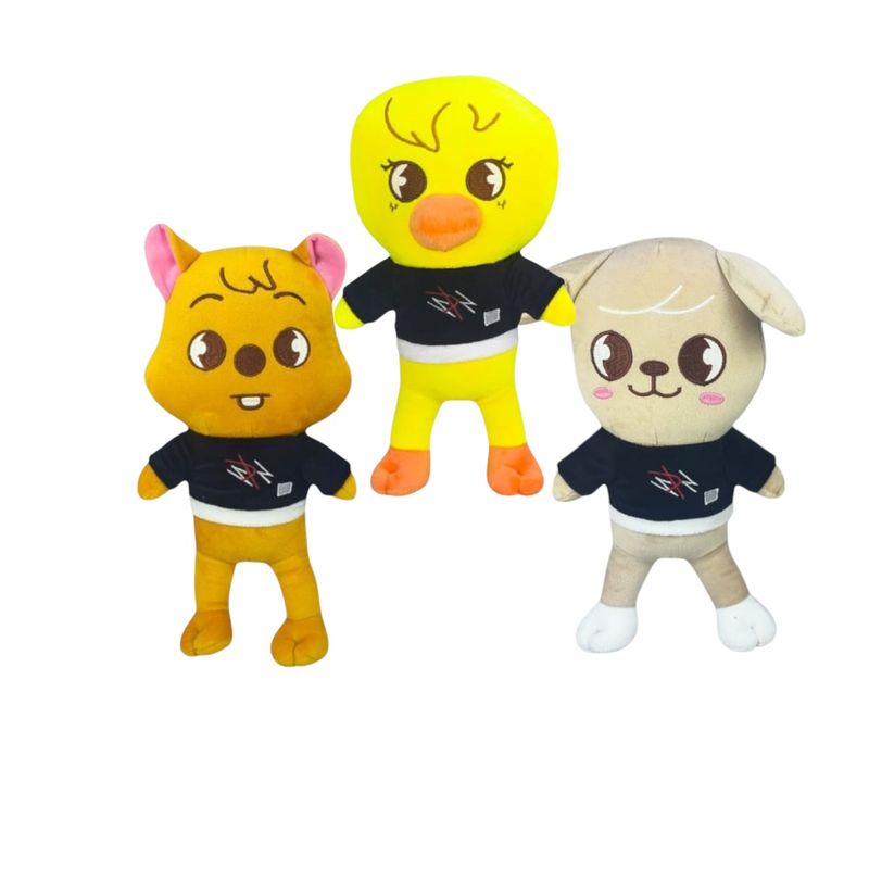 GENERICO - Pack 3 peluches Stray Kids Han Quokka BBokAri PuppyM