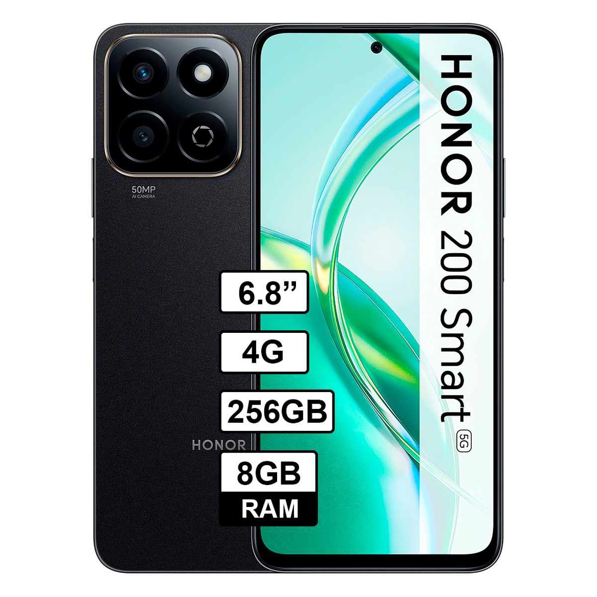 HONOR - Celular Honor 200 smart 8GB - 256GB Color Negro