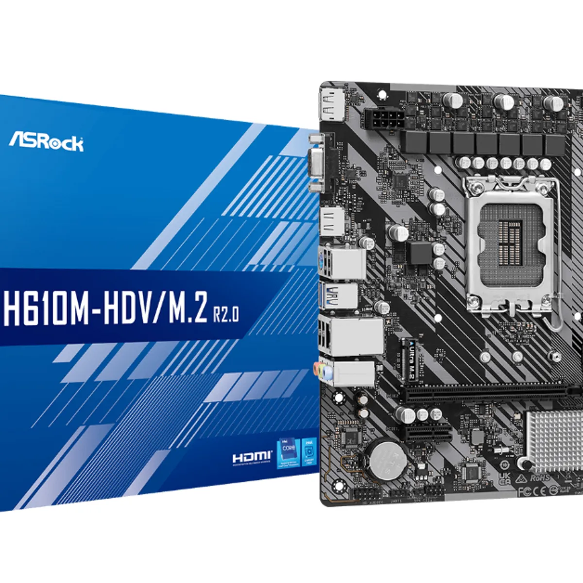 ASROCK - PLACA MADRE ASROCK H610M-HDVM2 R20