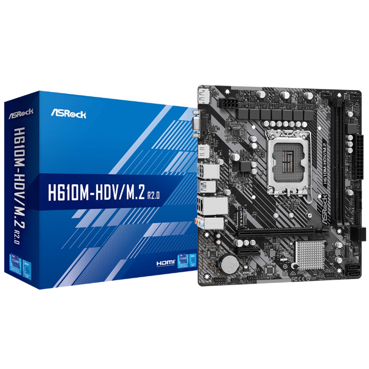 ASROCK - PLACA MADRE ASROCK H610M-HDVM2 R20
