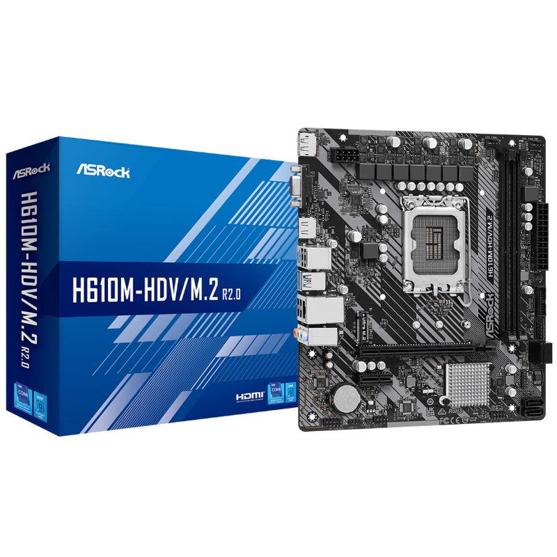 ASROCK - PLACA MADRE ASROCK H610M-HDVM2 R20
