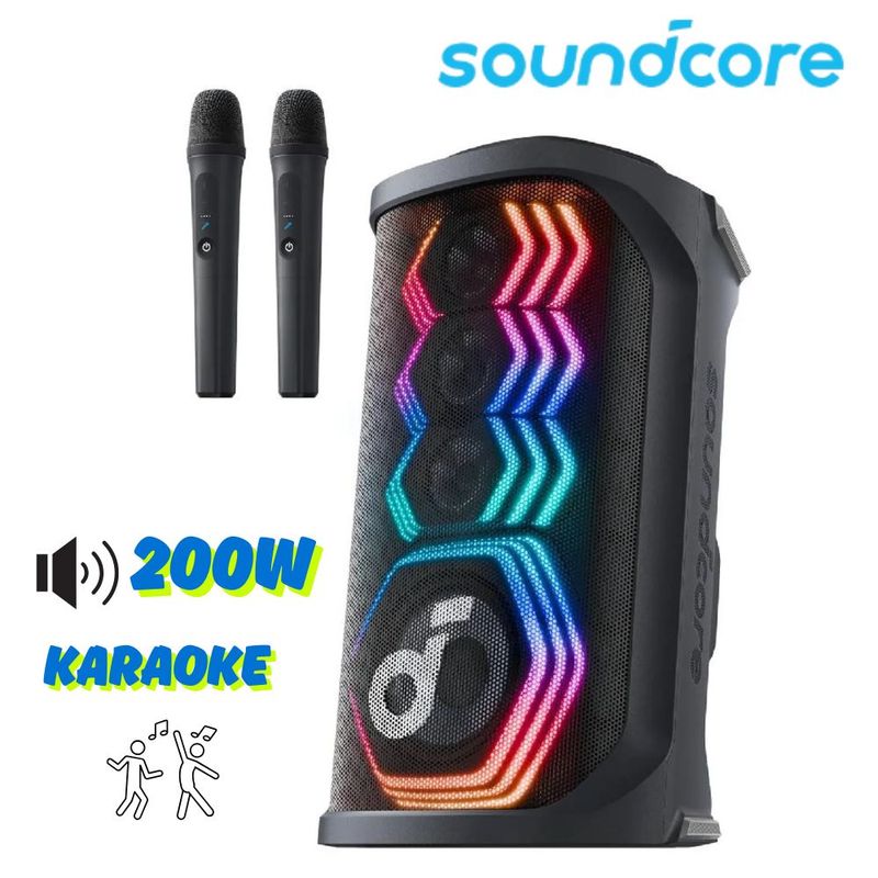 SOUNDCORE BY ANKER - Parlante  Soundcore Rave 3S  200W - 2 Microfonos