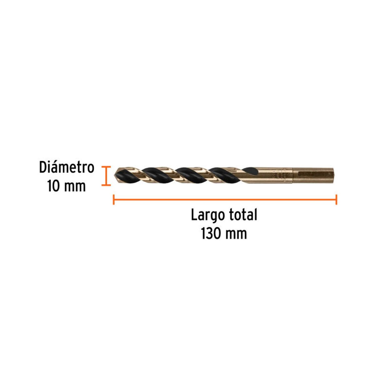 TRUPER - Broca HSS 10 mm Trugold para metal Truper Expert - 14321