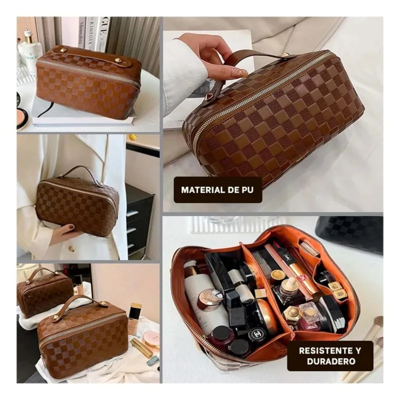 GENERICO - Pack4 Neceser Sencillo de Usar en Marron Y+Regalo Agendita