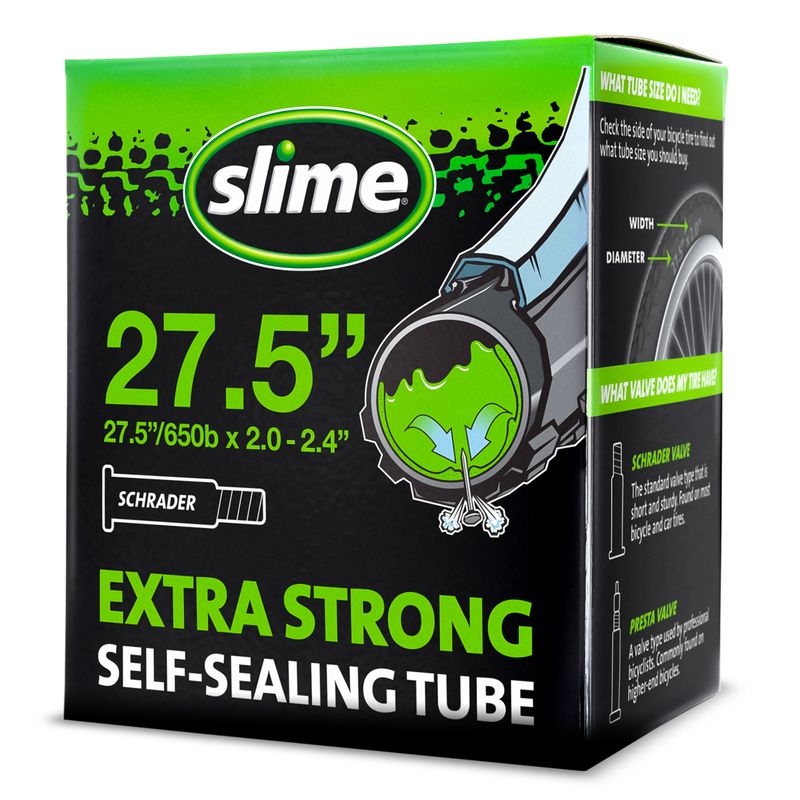 SLIME - Cámara Pre Tratada con Slime - Válvula Schrader (27.5″ x 2.00 - 2.40″)