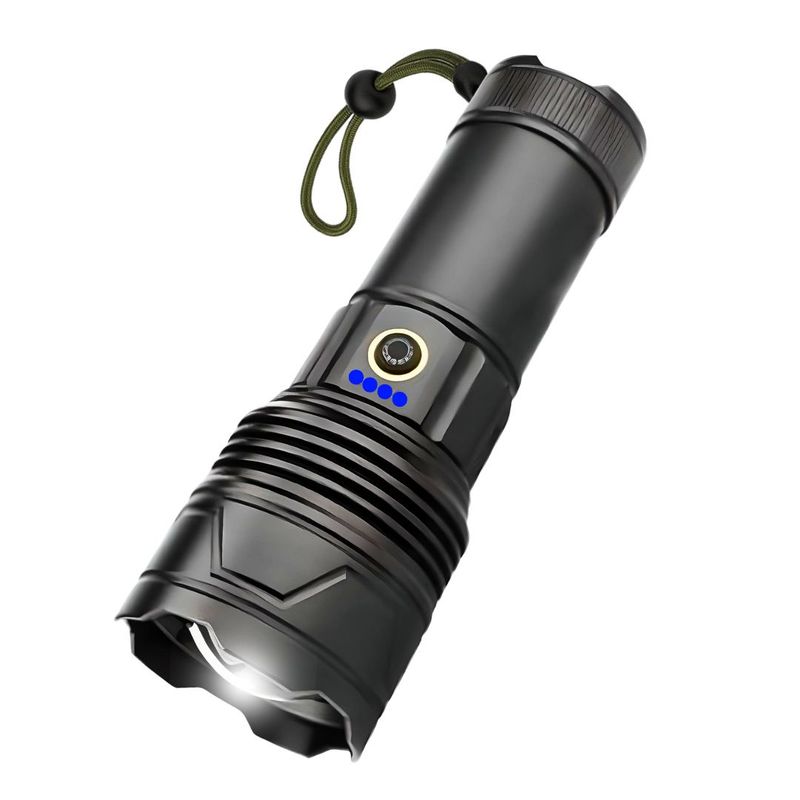 LIDIMI - Linterna LED Recargable 3000m Lidimi 30W con Zoom Power Bank y 5 Modos