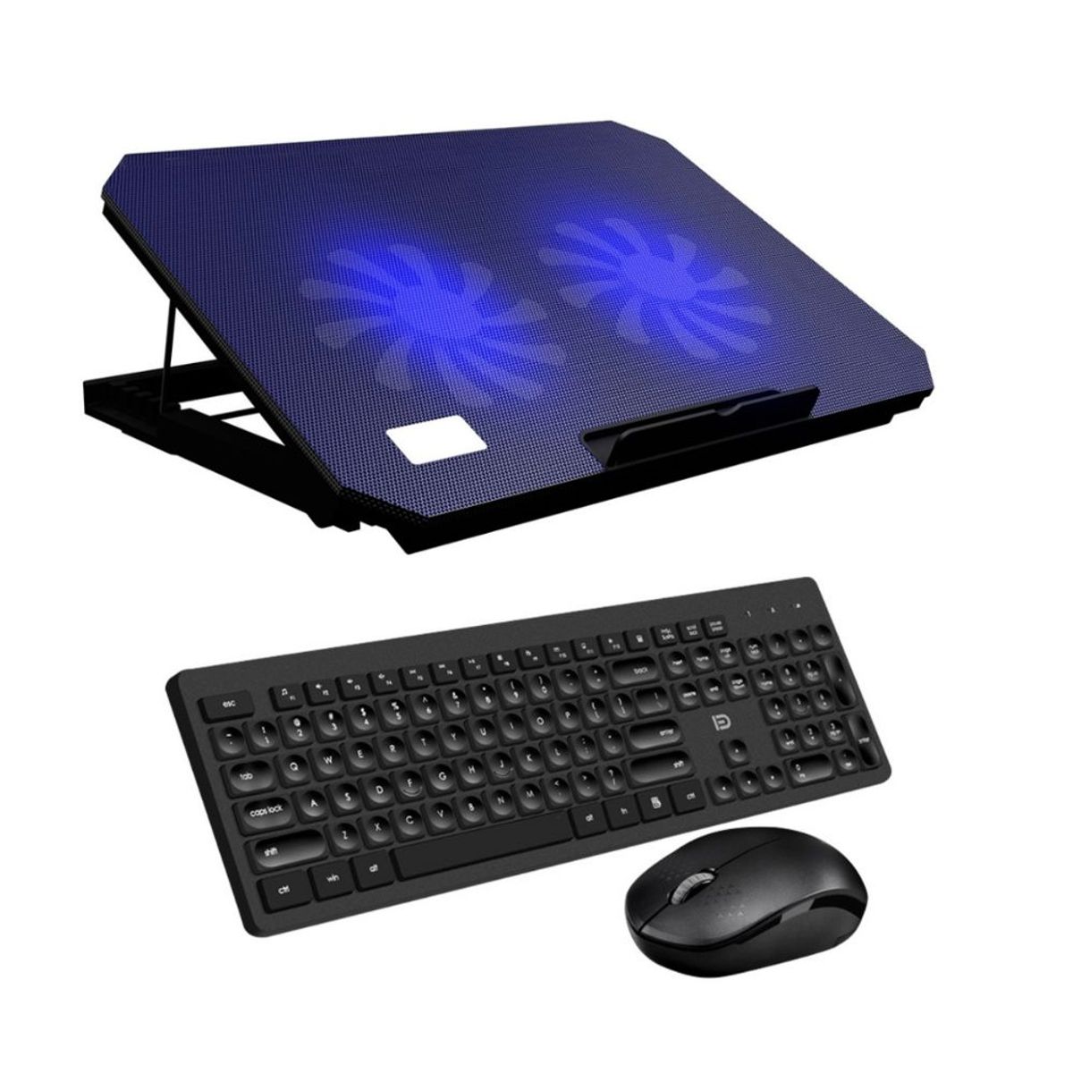 GENERICO - Kit Cooler Nuoxi S200 + Teclado y Mouse Feetor - Negro