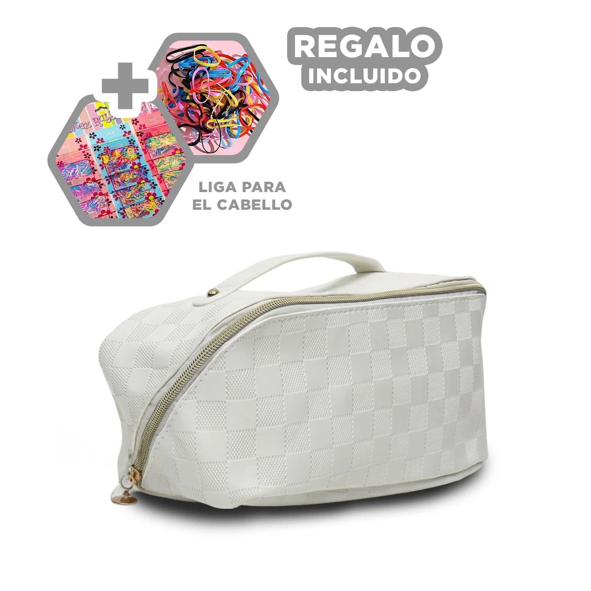RYBIU IMPORT - Pack6 Cosmetiquero Perfecto en Blanco Y+Ligas de Regalo
