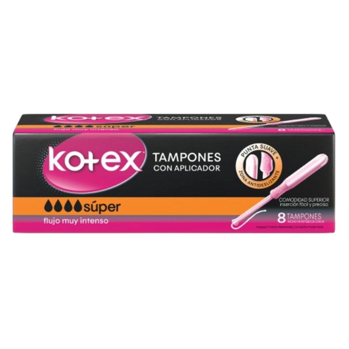 GENERICO - TAMPÓN KOTEX APLICADOR SUPER X8