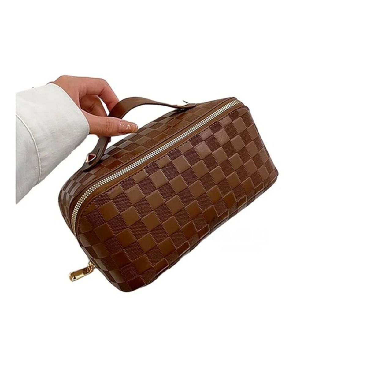 RYBIU IMPORT - Pack2 Cosmetiquero para Guardar Maquillaje de Cuadros Marron