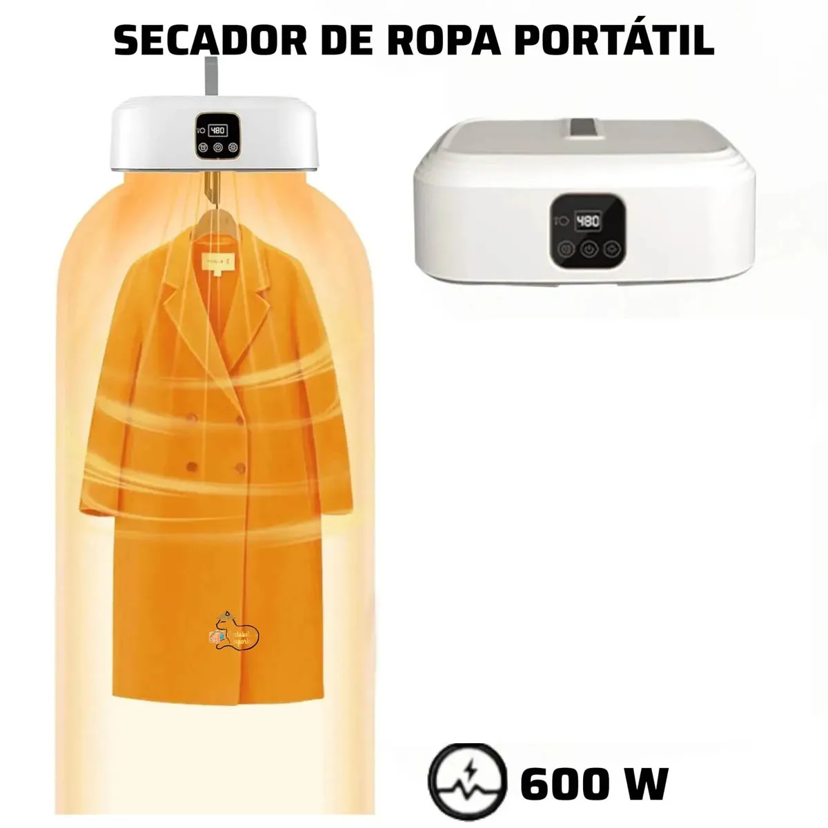 GENERICO - Secador de ropa eléctrico plegable